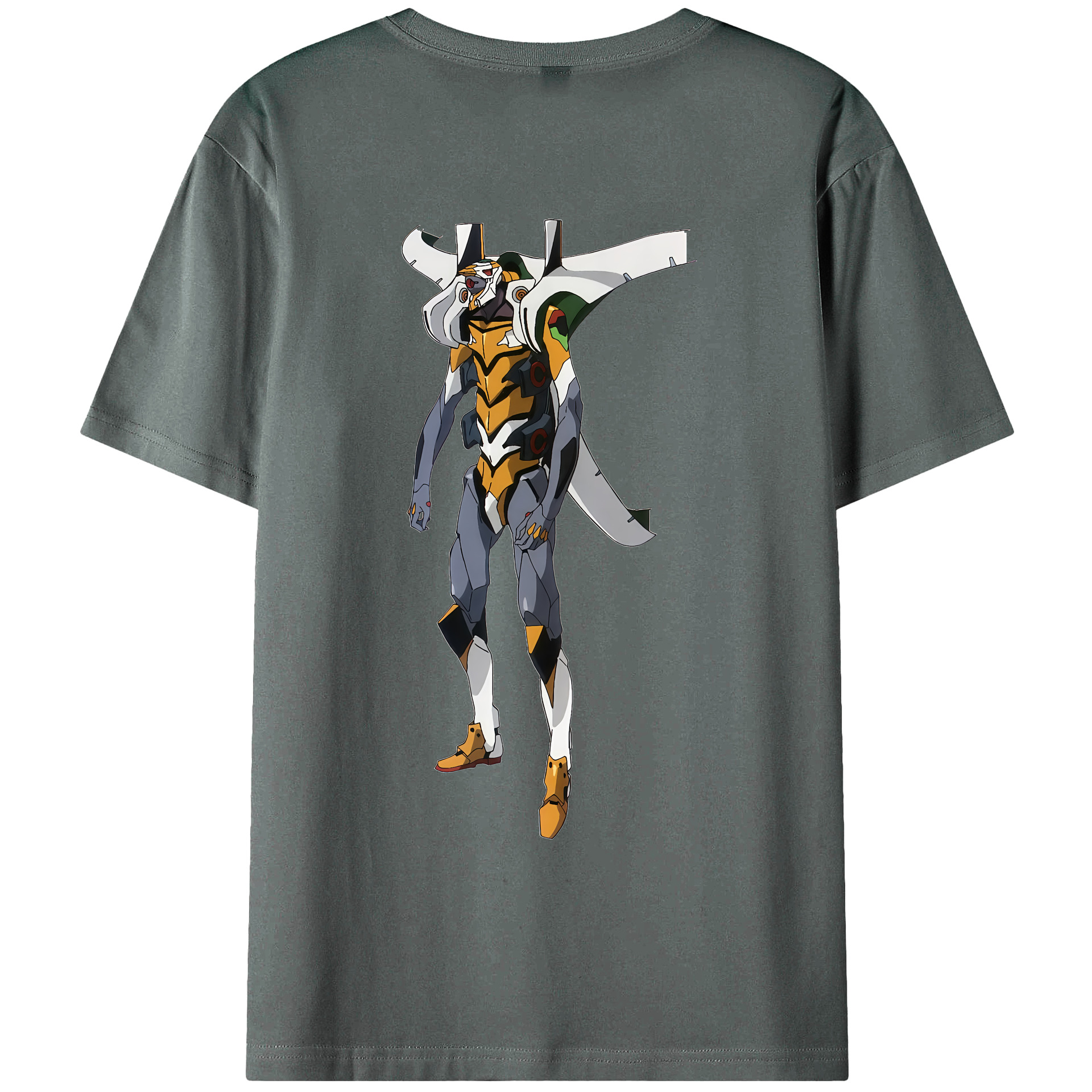 （画像用） EVA 新世紀エヴァンゲリオン 綿100％ メンズ半袖Tシャツ（バックプリント） 通気性
